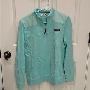 Vineyard Vines teal quarter zip